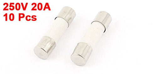 uxcell 10 Pcs 250V 20A Fast Acting Ceramic Fuses Tubes 5mm x 20mm (Pack of 10)...