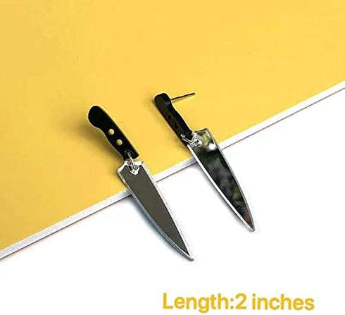 Knife Earrings for Women. Cute Dangle Knife Earrings for Women, Teens, Girls, and More. Knife Halloween Earrings. Friday the 13th Earrings. Earrin...