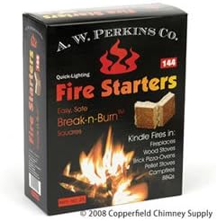 Chimney 81190 AW Perkins Fire Starters - 144 Squares Per Box...