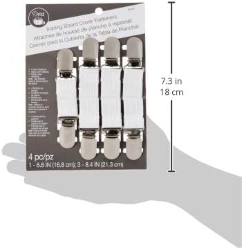 Dritz Clothing Care 82446 Ironing Board Cover Fasteners (4-Count) , White...