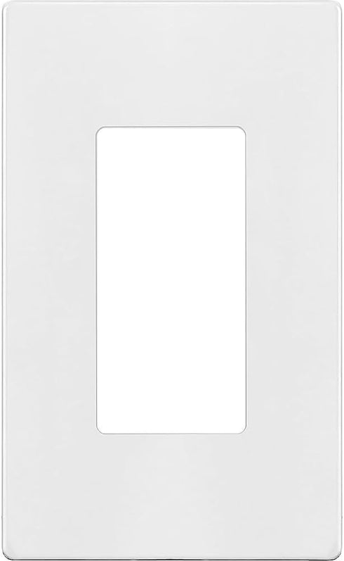 SHADID 1-Gang Screwless Decorator Wall Plates Child Safe Outlet Covers, 4.68" H x 2.93" L, Unbreakable Polycarbonate Thermoplastic, White, SI8831-...