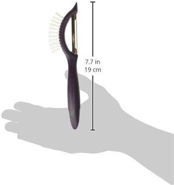 Rachael Ray Kitchen Gadgets Vegetable/Fruit Peeler with Brush, 3-In-1 Tool, Purple...