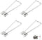 Jersvimc 4Pcs Silver Frame Easel Back Stand, Iron Picture Holder Stand Metal Photo Easel Stand Cardboard Easel Backs with Screwdriver and Screws f...