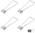 Jersvimc 4Pcs Silver Frame Easel Back Stand, Iron Picture Holder Stand Metal Photo Easel Stand Cardboard Easel Backs with Screwdriver and Screws f...