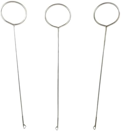 HAHIYO 3Pcs 6.9inches Stainless Steel Drawstring Threader Sewing Loop Turner Hook with Latch Sewing Needle Inserter Threader Needle for Drawstring...