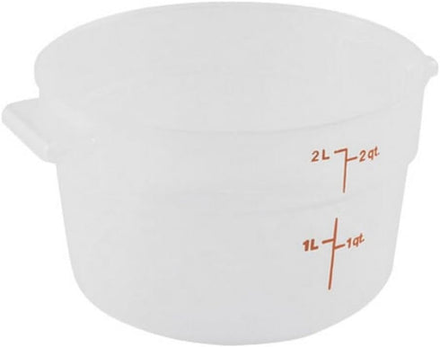 Cambro (RFS2PP190 2 Qt. Round Polypropylene Food Storage Container - Camwear...