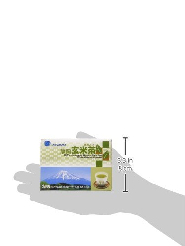 Takaokaya Genmai Cha, Japanese Brown Rice Tea with Matcha Powder, 16 Tea Bags...
