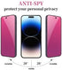 [2+2 Pack Compatible with iPhone 15 Pro Privacy Screen Protector with Camera Lens Protector, Full Coverage Mirror Anti-Spy Anti Blue Electroplated...