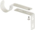 Ivilon Adjustable Brackets for Curtain Rods - for 1 or 1 1/8 Inch Rods. Set of 2 - Ivory...