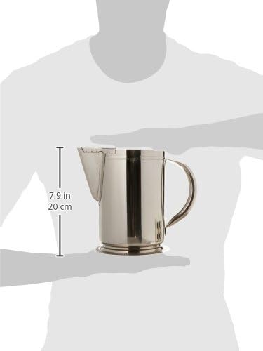 Winco Stainless Steel Water Pitcher with Guard, 64-Ounce...