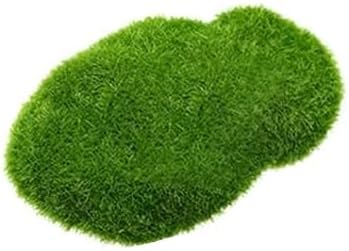 Imitation Moss Miniature Fairy Garden Accessories,Miniature Pond Lawn Garden Ornament Figurines, Mini Lighthouse Water Well Bridge Figurines, Micr...