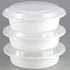 Premium Deep Round White Containers - 9" (Pack of 6) - Stackable & Leak-Proof Design | Perfect for Meal Prep, Storage & Reusable Home Organization...