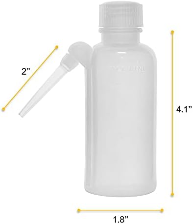 EISCO Wash Bottle, 125ml - Polyethylene - Translucent, Unbreakable - Screw Cap with Down Spout for Dispensing Liquid Labs...