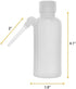 EISCO Wash Bottle, 125ml - Polyethylene - Translucent, Unbreakable - Screw Cap with Down Spout for Dispensing Liquid Labs...
