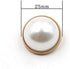 10pcs Round Pearl Buttons with Shank for Sewing Gold Button Crafts for Clothes Shirts Suits Coats Sweaters Wedding Dress Clothing Decorations (Rou...