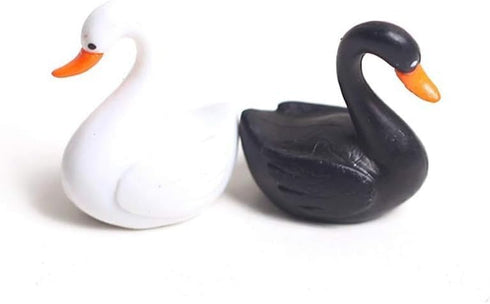 2Pcs Resin Couple Swan Model DIY Miniature Landscape Garden Bonsai Ornaments Outdoor Statues Garden Sculptures and Statues...