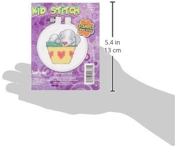 Janlynn 3" Kid Stamped Cross Stitch Kit Round-Sleepy Puppy, Multicolor...