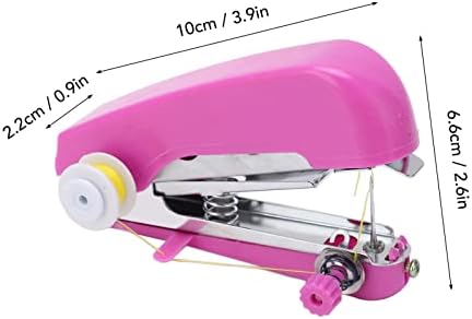 Mini Single Stitch Handheld Sewing Machine,Pocket Manual Sewing Machine Handheld Sewing Machine Purple Light Weight Pocket Sewing Machine for Clot...