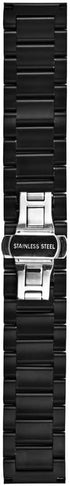 Kumi Watch Band 22mm Smart Watch Strap Stainless Steel Replacement Wristbands for Smart Watch Black...
