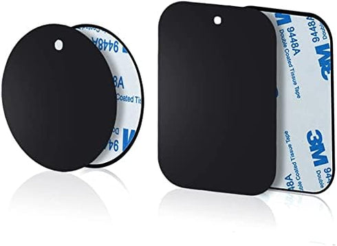 Mount Metal Plates Replacement Kits with 3M Adhensive for magnetic Car Mount Phone Holder 4 Pack (2 Rectangle 2 Round)......
