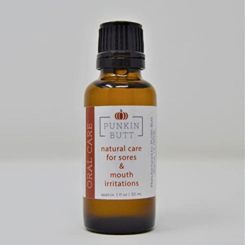 Punkin Butt Oral Care 1 oz Glass Bottle. Chamomile, Clove, Peppermint. Natural, Safe, Effective; Cruelty-Free, Vegan, use as Often as Needed....