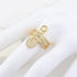 NewZenro Wide Flat CZ Safety Pin Chunky Open Rings Fashion Cubic Zirconia Paved Expandable Engagement Promise Statement Band Rings 14k Gold Plated...