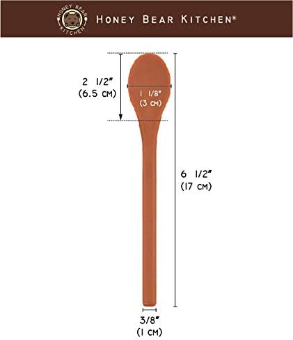 Honey Bear Kitchen Silicone Stirring Spoon (Set of 2, Super Scarlet) for Coffee & Tea...