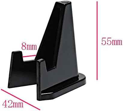 10 Pieces Acrylic Easel Plate Stands Easel Display Stands Mini Coin Display Holder Coin Medals Display Holders Badge Show Stand Exhibit Mount(Blac...