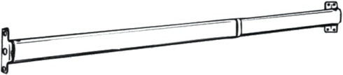 Graber Crystal Clear Sash Curtain Rod - 2 Rods per Package (11 1/2 to 20-Inch Adjustable Width, Clear)...