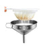 5-Inch Funnel with Fine Mesh Strainer, 304 Stainless Steel Funnel with Extra Fine Mesh Strainer 200 Mesh Cooking Oil Filter Strainer for Juice Str...