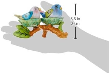 Appletree Design Flights of Fancy Bird Nest Salt and Pepper Set and Tealight Holder, 5-1/8 by 3-3/8-Inch...