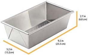 Chicago Metallic 5237969 Uncoated Textured Aluminum 1-Pound Loaf Pan, 9" -by-5", Silver...