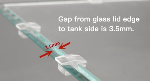 LANDEN Low-Profile Clear Acrylic Aquarium Glass Cover Clips, Holder for 4mm Glass Lid - 12pcs/Pack, Minimalist, Compatible with Rimless Tanks of A...