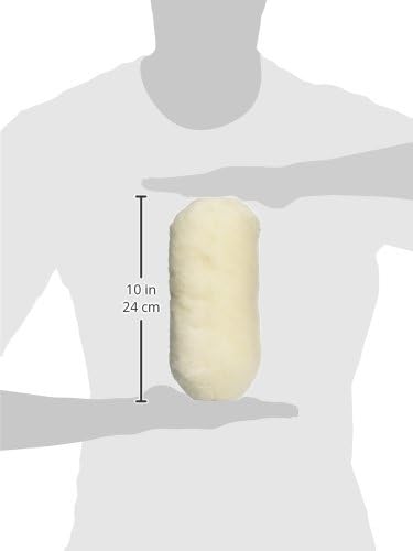 Lambskin Roller Cover by Linzer, 9" x 1-1/2" Nap, Natural Merino Sheepskin, Natural Oils Prevent Matting for Uniformed Coverage, Can be Cleaned fo...