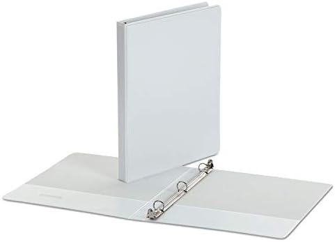 Universal Round Ring Economy Vinyl View Binder, 1/2-Inch Capacity, White (UNV20952PP)...