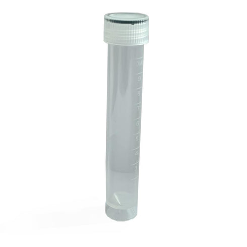 10 Piece 10ml Transparent Plastic Vial Tube with Screw Caps, Graduated Leakproof Aquarium Water Test Tube Replacement Sample Vial Holder Container...