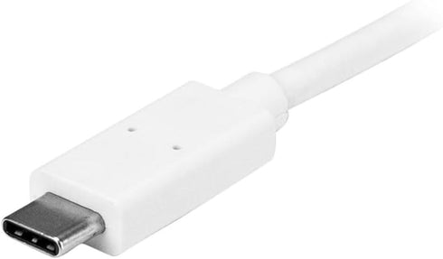 StarTech.com USB C Hub – Powered – White – 3 Port USB-C to USB-A (3X) and GbE RJ45 (1x) – USB to Ethernet – USB Port Expander (HB30C3APDW)...