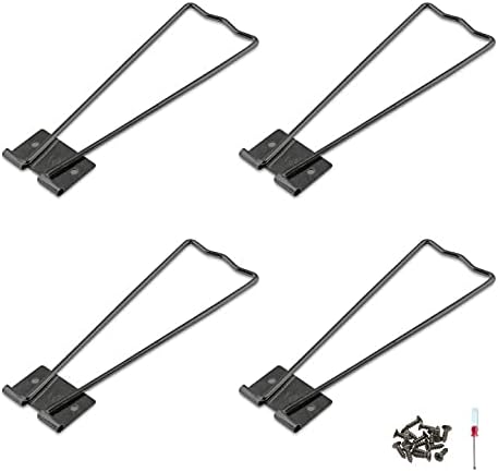 Jersvimc 4Pcs Black Frame Easel Back Stand, Iron Picture Holder Stand Metal Photo Easel Stand Cardboard Easel Backs with Screwdriver and Screws fo...