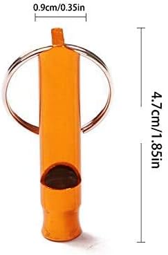 Set of 12 Extra Loud Whistles for Camping Hiking Hunting Outdoors Sports and Emergency Situations, Sturdy but Light Aluminium Key Chain Signals...