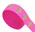 Fold Over Elastic Printed Ribbon for Hair Ties, 5/8 Inch Wide, FOE DIY 10 Yard Roll (Pink Cactus)...