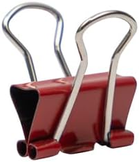 JAM PAPER Colorful Binder Clips - Extra Small - 3/5 Inch (15 mm) - Red Binderclips - 30/Pack...