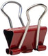 JAM PAPER Colorful Binder Clips - Extra Small - 3/5 Inch (15 mm) - Red Binderclips - 30/Pack...
