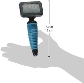 Master Grooming Tools Ergonomic Slicker Brushes — Molded Brushes for Grooming Dogs - Extra Small, 2¾" x 2", Teal/Black...