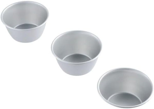 3Pcs Round Carbon Steel Cake Moulds,Pudding Cupcake Mould Muffin Baking Cup Non-Stick Egg Tart Molds Dessert Mould Pans DIY Bakeware Tools...