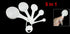 uxcell White 5 in 1 1ml 5ml 15ml 50ml 100ml Tea Soup Coffee Measuring Spoon Set...