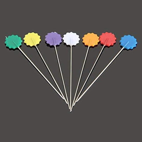 Mgoodoo 100PCS Sewing Pins Flat Head, 1.97inch Straight Pins Flower Head Quilting Pins for Dressmaker, Fabric, Craft, Sewing Project, DIY Jewelry ...