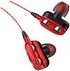 Wired Earphones with Microphone Headset Stereo Sound Quality Noise Canceling Headphones for Running/Cooking/Gym/Sports (A4- Red)...