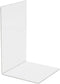 1 Piece Bookend Book End Acrylic Bookend Heavy Duty Book End Book Holder Stopper L Shaped Book Stopper Desktop Organizer for Books Movies CDs(Tran...