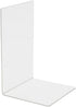1 Piece Bookend Book End Acrylic Bookend Heavy Duty Book End Book Holder Stopper L Shaped Book Stopper Desktop Organizer for Books Movies CDs(Tran...