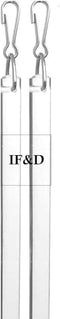 Fabrics and Drapes - 2 pack - 48 Inch (4 foot) Flexible Clear Acrylic Lucite Drapery Curtain Pull Wands - For Easy Open and Close of Window Treatm...